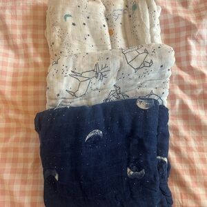 Aden + Anais White Label S/3 Muslin Swaddle Blankets 💫 Stars and Constellations